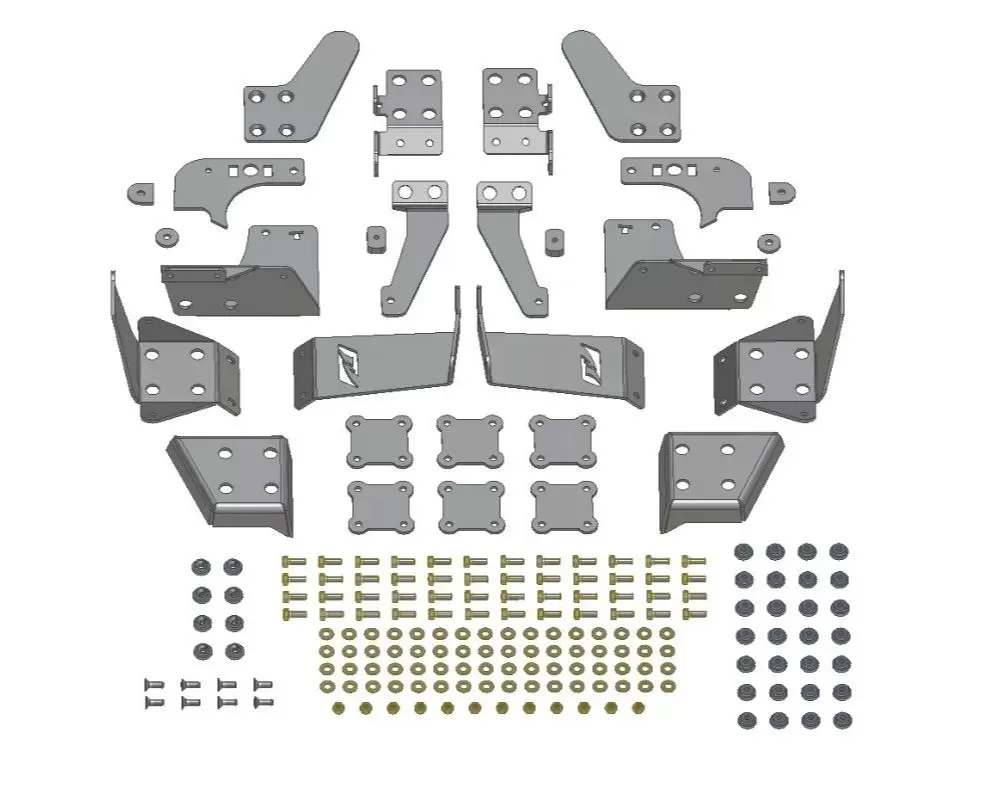 Motobilt Roll Cage Bracket Kit Jeep Wrangler JKU 2007-2018 - MB3032