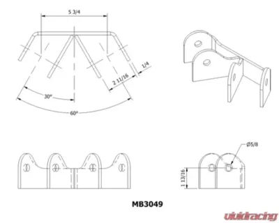 Motobilt Rear Axle Upper Control Arm Mounts Truss - MB3049