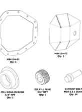 Motobilt DIY Heavy Differential Cover 14 Bolt Axle Ford M275 Superduty 2017-2021                                     - MB4104-DIY - Image 3
