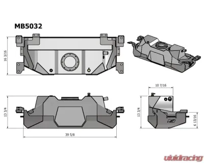 Motobilt Rear Fuel Tank w/ Skid Plate Jeep Wrangler JK | JKU - MB5032-MB5035