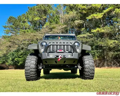 Motobilt Crusher HD Front Bumper for Jeep JK/JKU with BullBar and Skidplate - MB1209-MB1210-MB1203