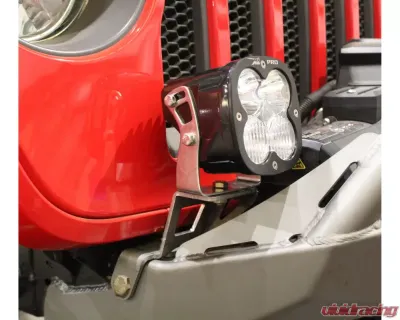 Motobilt Light Bracket Mounts For Tomahawk Front Bumper On Jeep JL/JT/JK Bare Steel - MB2157