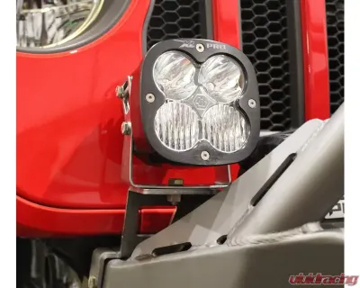 Motobilt Light Bracket Mounts For Tomahawk Front Bumper On Jeep JL/JT/JK Bare Steel - MB2157