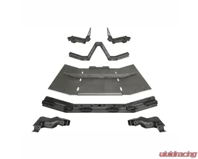 Motobilt 4 Link Suspension Bracket Kit With Skid Plate Jeep JKU 2007-2011 Bare Steel - MB7000