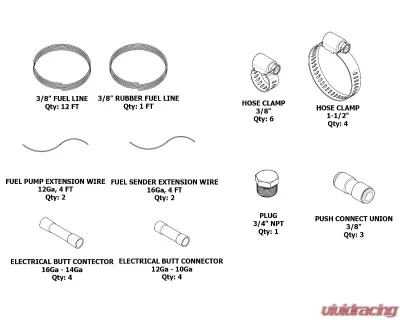 Motobilt EVAP And Fuel Line Modification Kit For Rear Mounted Fuel Tank - MB5035
