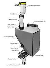 Motobilt Windshield Washer Fluid Tank Relocator Kit for Jeep Diesel JL/JT                                     - MB5056 - Image 6