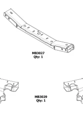 Motobilt 4 Link Front Suspension Brackets With Transmission Crossmember Jeep JKU 2007-2011                                     - MB7003 - Image 5