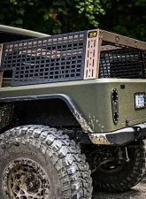 Motobilt Bobbed Replacement Bed Rack System w/ Optional Molle Panels Jeep Gladiator                                     - MB1181-MB1182 - Image 4