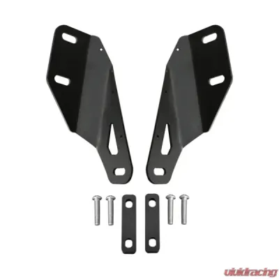 Motobilt 30" LED Light Bar Hood Mount Kit Black Powder Coat Jeep Wrangler JK 2007-2015 - MB2042-Powder