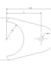 Motobilt 1/2" 4 Link Axle Tab 4" Axle Tube Diameter                                     - MB2176-500 - Image 2