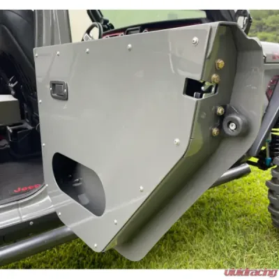Motobilt Aluminum Front Half Doors w/ Universal Mirror Brackets Jeep Wrangler JL/JLU | Gladiator JT - MB3042-MB3051