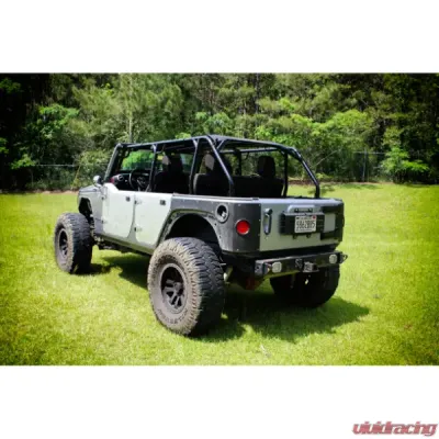 Motobilt Aluminum Front Half Doors w/ Universal Mirror Brackets Jeep Wrangler JK - MB3055-MB3051