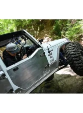 Motobilt Aluminum Front Half Doors w/ Universal Mirror Brackets Jeep Wrangler JK                                     - MB3055-MB3051 - Image 8