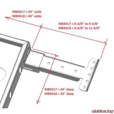 Motobilt Cargo Rack Interior Bed Powder Coated Jeep TJ/LJ | Wrangler YJ | Gladiator JT - MB5017P