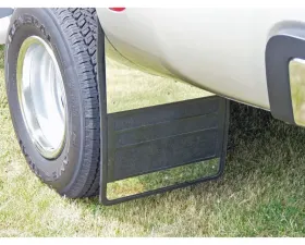 Owens Products Classic Dually Rubber Mud Flaps Stainless Steel Inserts 19 x 24 No Brackets No Packaging
