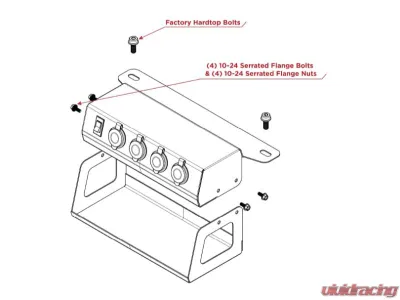 Genesis Offroad Power Box Shelf Jeep Wrangler JL 2018+ - 243-JLPS