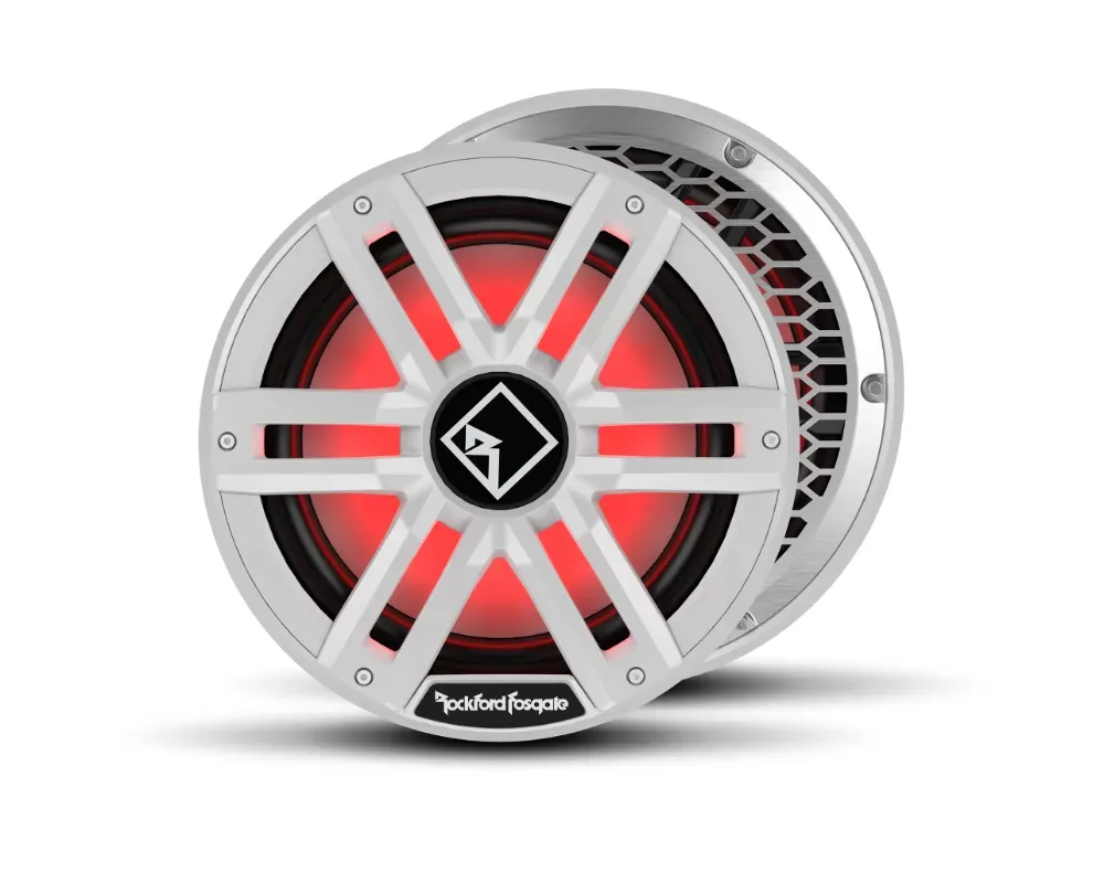 Rockford Fosgate M2 White 12" DVC 4-Ohms Color Optix Infinite Baffle Marine Subwoofer - M2D4-12I