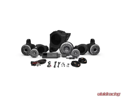Rockford Fosgate Ride Command 3-Way Interface 1500 Watt Front Color Optic Speaker Subwoofer & Rear Horn Speaker Kit Polaris RZR 2014+ - RZR14RC-STG6
