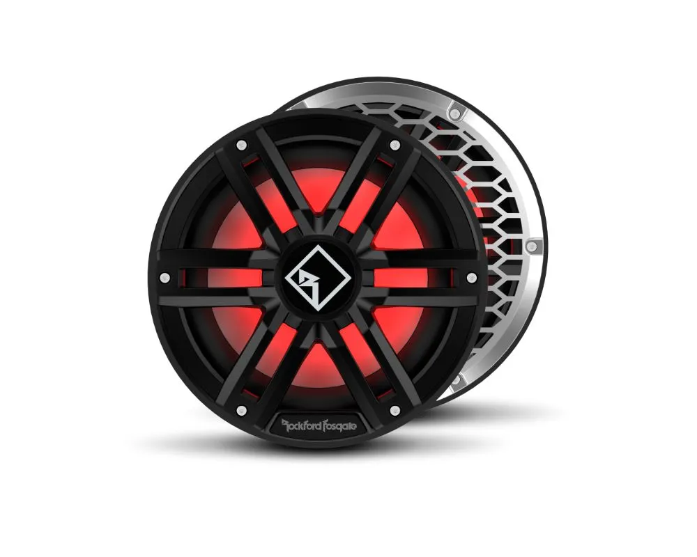 Rockford Fosgate M2 Black 10" DVC 2-Ohms Color Optix Sealed Enclosure Marine Subwoofer - M2D2-10SB