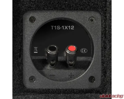 Rockford Fosgate Power Single 12" T1 Slim Sealed Loaded Enclosure - T1S-1X12