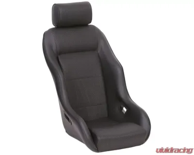 Cobra Black Leather Classic RSR (70s Porsche Style) w/ Headrest - C CRSR-L-BK