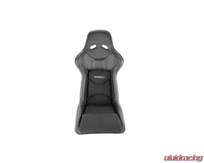 Cobra Black Leather Outer/Dinamica Center Nogaro Circuit GRP Composite Low Profile Seats - C N-STK-CL-G-L/D