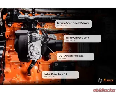 Fleece Performance Turbo Drain Tube Kit for 6.7L Cummins VGT Turbochargers Dodge RAM 2007-2018 - FPE-CTDT-VGT-KIT