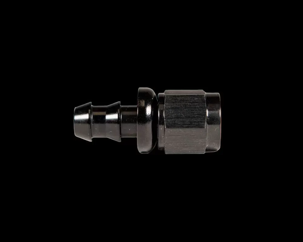 Fleece Performance -8 Straight to Hose Barb Black - FPE-PL-00-08