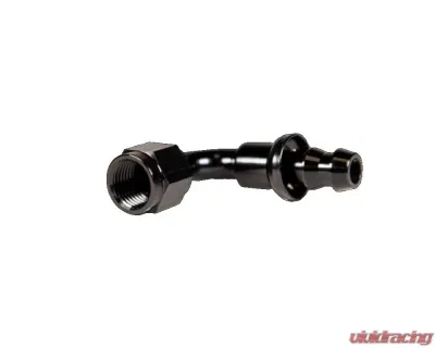 Fleece Performance -10 90 Deg to Hose Barb Black - FPE-PL-90-10