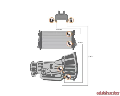 Fleece Performance Transmission Cooler Line Set Chevrolet Silverado | GMC Sierra 2500 | 3500 6.6L LML Duramax 2015-2016 - FPE-TL-LML-1516