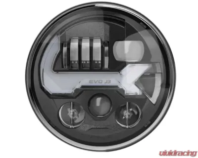J.W. Speaker Heated Series Headlight Kit 8700 Evolution J3 Graphite Jeep Wrangler JKs | Wrangler Unlimited 2017+ - 0555613