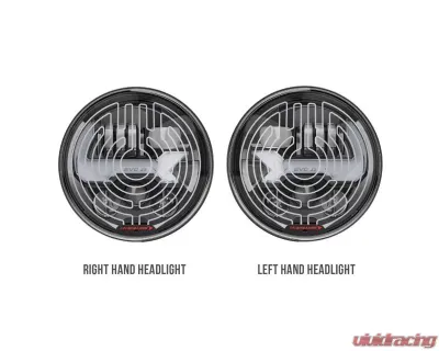 J.W. Speaker Heated Series Headlight Kit 8700 Evolution J3 Graphite Jeep Wrangler JKs | Wrangler Unlimited 2017+ - 0555613