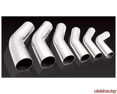 XForce 2.5" 15 degree 1.5D 6" Leg Exhaust Tubing Mandrel Bend Steel Polished - MS250-15