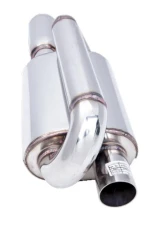 XForce 2.25" Twin-Loop Oval Muffler (Left Inlet)                                     - S12L-2.25 - Image 2
