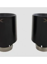 Xforce 4.5" Black Tips (Will fit Xforce system only) Toyota GR86|Subaru BRZ (ZN8/ZD8) 2022-2025                                     - ESBRZTIPSBK - Image 3