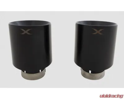 Xforce 4.5" Black Tips (Will fit Xforce system only) Toyota GR86|Subaru BRZ (ZN8/ZD8) 2022-2025 - ESBRZTIPSBK
