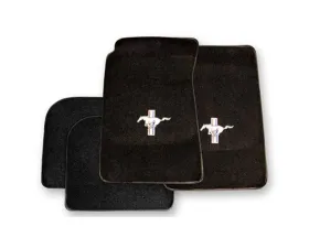 Scott Drake Custom Full-Size Carpet Floor Mats Black Ford Mustang 1964-1973
