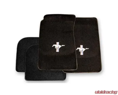 Scott Drake Custom Full-Size Carpet Floor Mats Black Ford Mustang 1964-1973 - ACC-FM-CPFB-BK