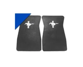 Scott Drake Embroidered Carpet Floor Mats Bright Blue Ford Mustang 1964-1968