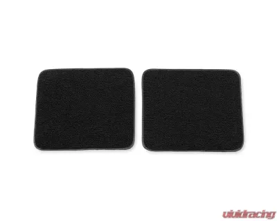 Scott Drake Embroidered Carpet Floor Mats Running Pony Logo Black Ford Mustang 1964-1973 - ACC-FM-EMB-BK