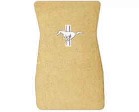 Scott Drake Embroidered Carpet Floor Mats Saddle Ford Mustang 1964-1973