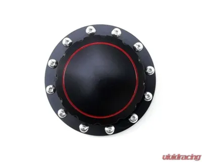 Scott Drake Billet Fuel Cap Black Plain Face Ford Mustang 1964-1973 - B-9030-P-BK