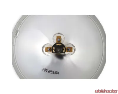 Scott Drake Headlight 7" Round Halogen Sealed Beam with FoMoCo Logo Ford Mustang 1964-1973 - C0DZ-13007-A