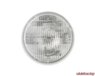 Scott Drake Headlight 7" Round Halogen Sealed Beam with FoMoCo Logo Ford Mustang 1964-1973 - C0DZ-13007-A
