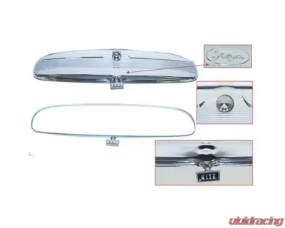 Scott Drake Day/Night Mirror w FoMoCo Ford Mustang 1965-1966 - C4AZ-17700-FMC
