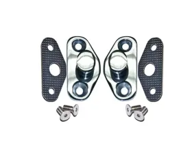 Scott Drake Door Latch Striker Plate Set Stainless Steel Ford Mustang 1967-1970