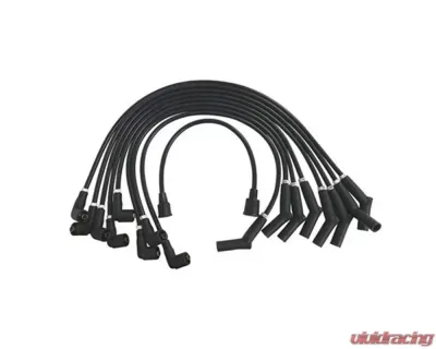 Scott Drake 8mm Ford Logo Ignition Wires Black Ford Mustang 1964-1973 - C5OZ-12259-BK8