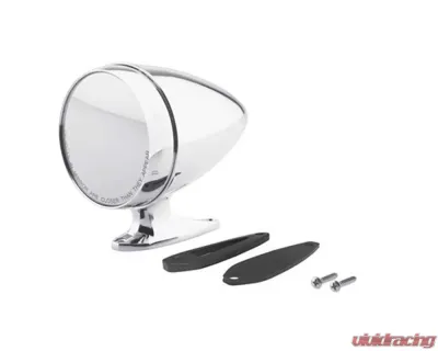 Scott Drake Exterior Mirror Bullet Chrome with Short Base and Convex Glass Passenger Side Ford Mustang 1964-1968 - C5RZ-17696-AC