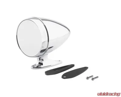 Scott Drake Chrome Bullet Mirror with Short Base and Standard Glass Ford Mustang 1964-1968 - C5RZ-17696-AS