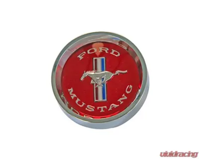Scott Drake Styled Steel Hubcaps Red Fits S/S Plastic Hub Cap Ford Mustang 1965-1966 - C5ZZ-1130-WL